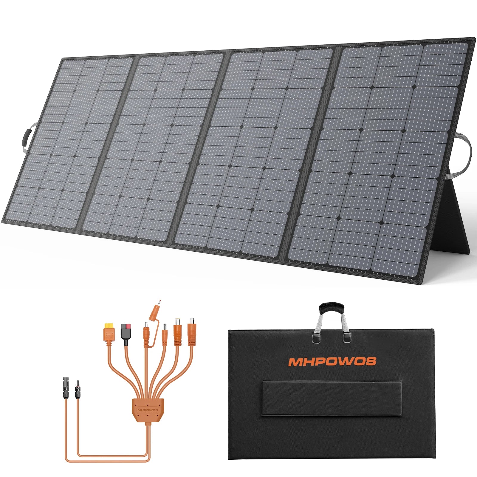 MHPOWOS 400W 220W 110W Lightweight Portable Solar Panel, Foldable Solar Panel for Outdoor Activities, IP67 Waterproof for RV