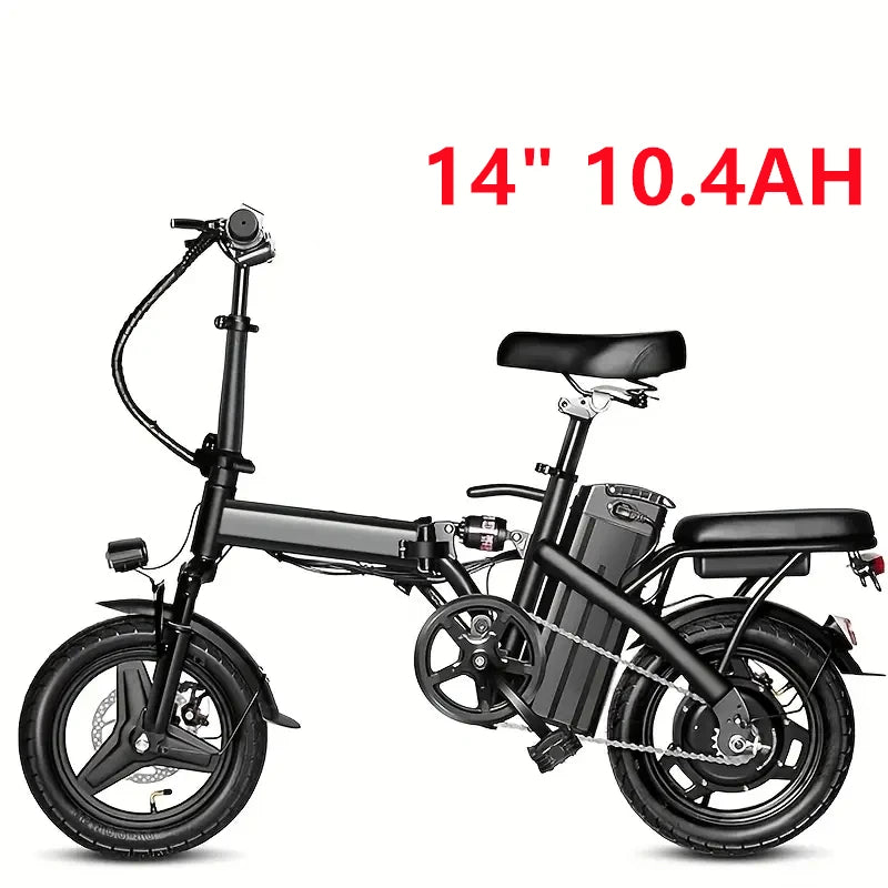 Adults Electric Bicycle, 14" Mini Folding Electric Bike 500W Peak Motor Ebike 19.9Mph 20Miles 10.4AH Electric E Bike for Adults