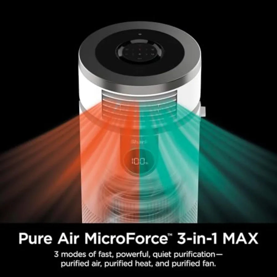 HC502 3-in-1 Clean Sense Air Purifier MAX Heater Fan with HEPA Filter for Large Rooms up to 1000 Sq Ft Ideal for Kitchens and I