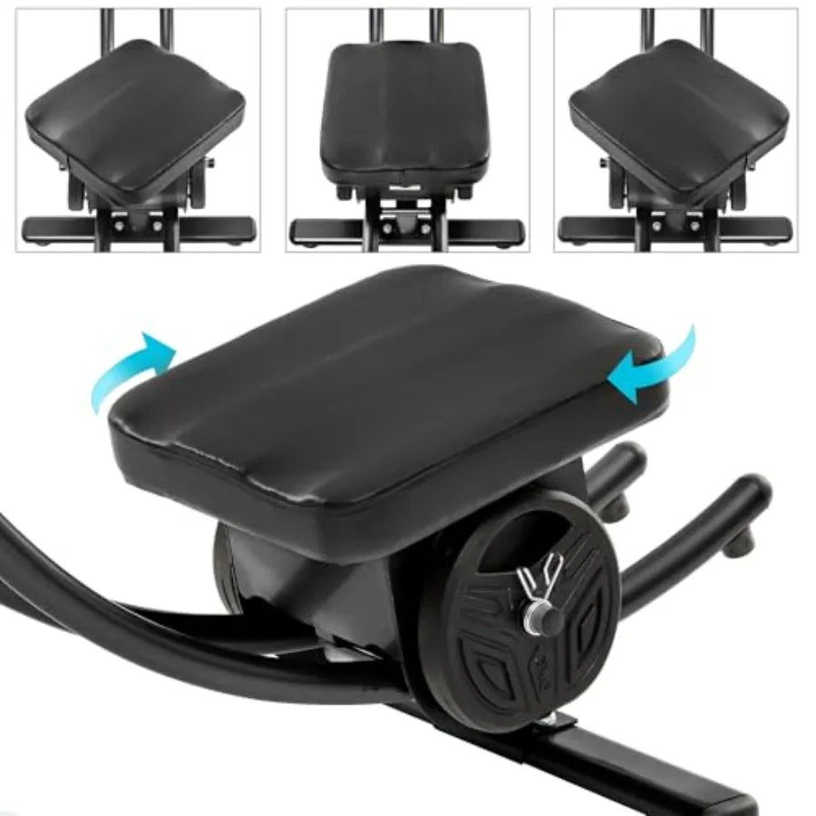 Deluxe Abdominal Crunch Coaster, Ab Machine, Foldable Abdominal Exercise Machine, 6 Pack ABS Workout Equipment for Home gym with
