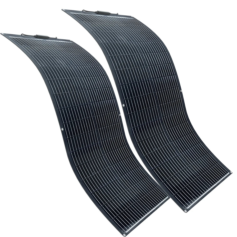 100 Watt Fiberglass Flexible Solar Panel 1000W-100W , Portable Bendable 12 Volts Mono Cell for RV Camping Home Boat Marine