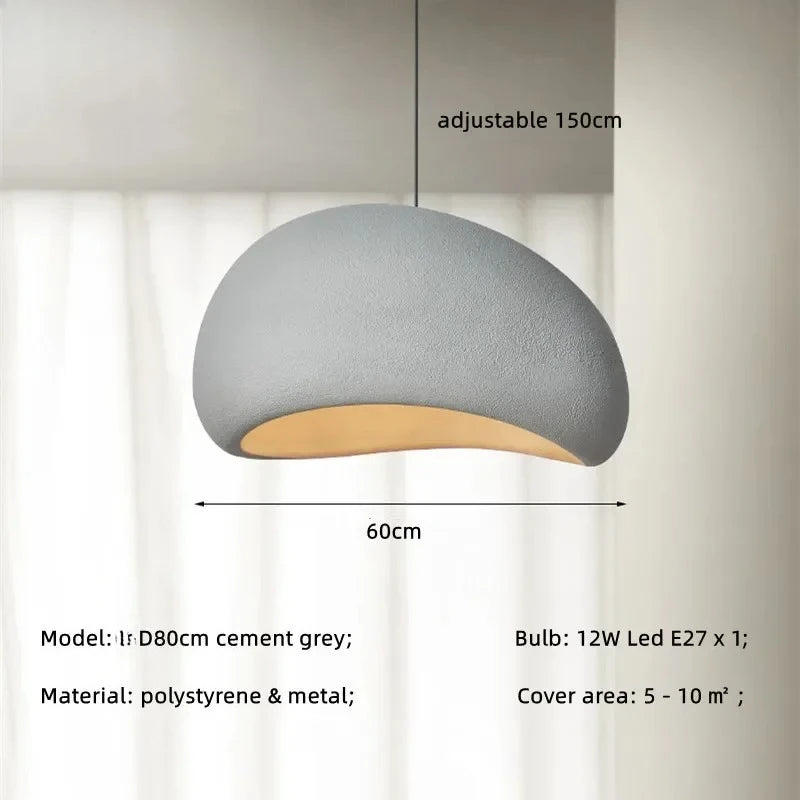 Nordic Wabi Sabi E27 Led Pendant Light Dining Room Simple Chandelier Lamp Cord Suspend Lamp for Restaurant Luminarias Fixtures