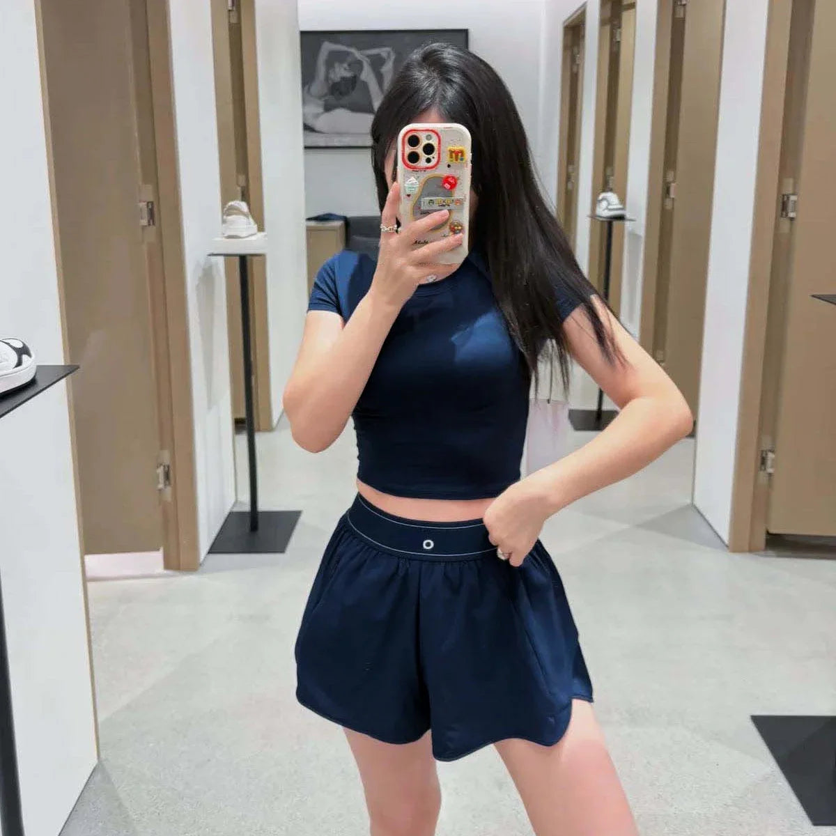 Women's Summer Workout Shorts High Waist Quick-Dry Gym Shorts with Elastic Waistband Breathable Running Yoga Shorts