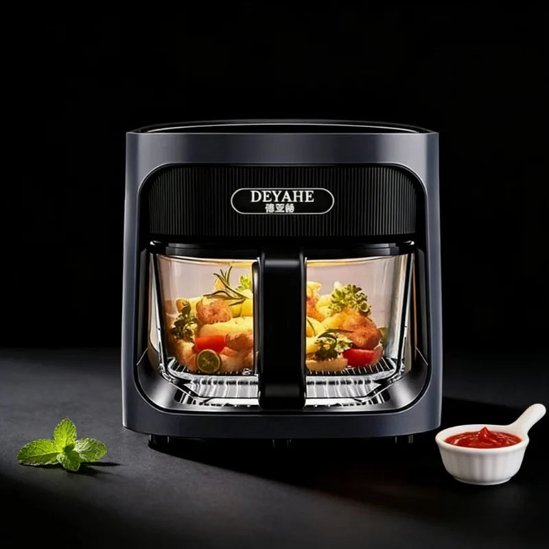 Air fryer Household glass liner Uncoated large capacity electric fryer Steam tender roast cooker  air fryer oven