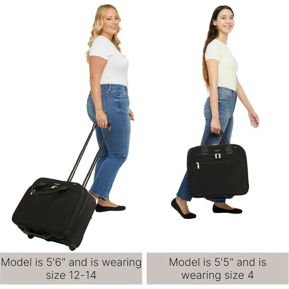 Baggallini Women's Dual Wheel Rolling Tote Bag