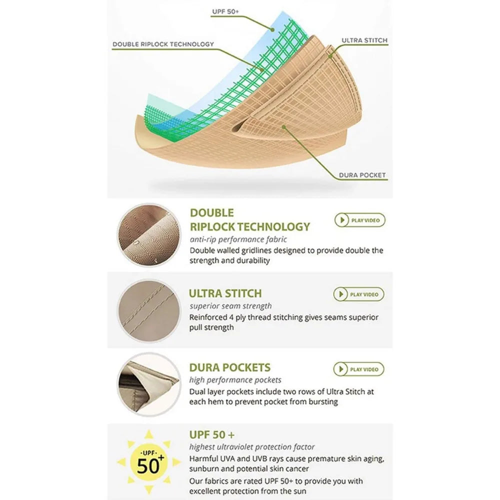 Replacement Canopy Top Cover for Barton 10 x 13 Gazebo - Riplock 350