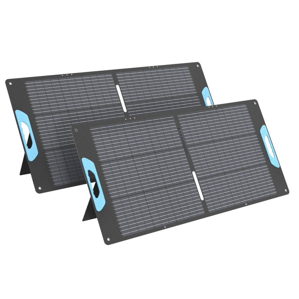 E-POWO 100W / 200W Portable Solar Panel, IP67 Waterproof Foldable Solar Panel Power Backup, Solar Charger for Power Station RV