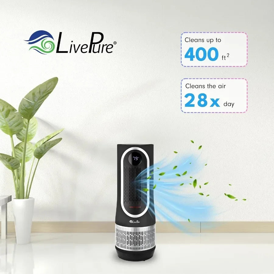 3-in-1 LP500 Clean Heat Air Purifier Electric Heater Oscillating Portable Heater with Dual Heat Settings and Advanced Air Filtr