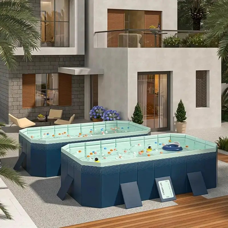 1.8 ft Inflatable Folding Swimming Pool for Kids and Adults, Easy Setup, Durable Material, Perfect for Summer Fun