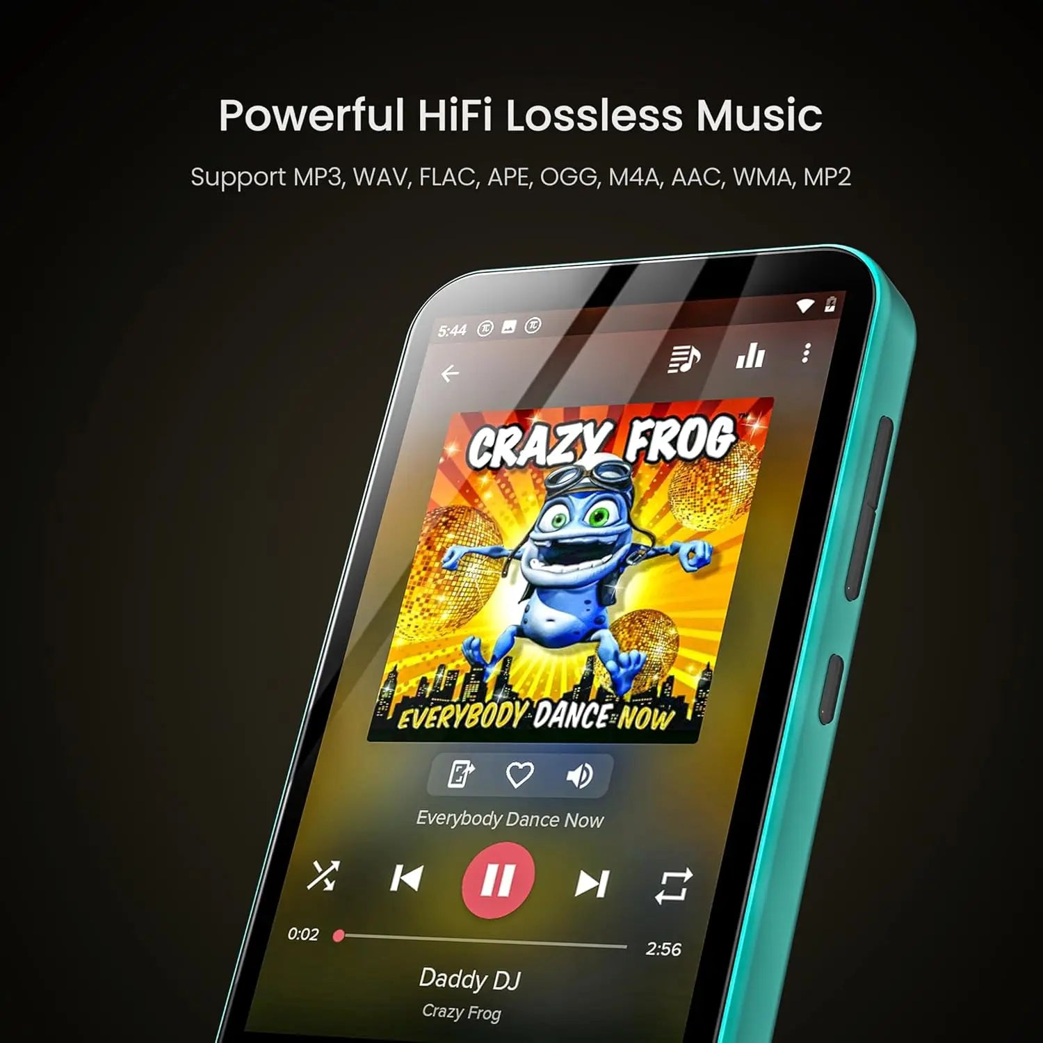 80GB Kids MP3 Player with Bluetooth, WiFi, Parental Controls, Spotify Kids, Audible, 4' MP4 Up to 1TB (Blue)