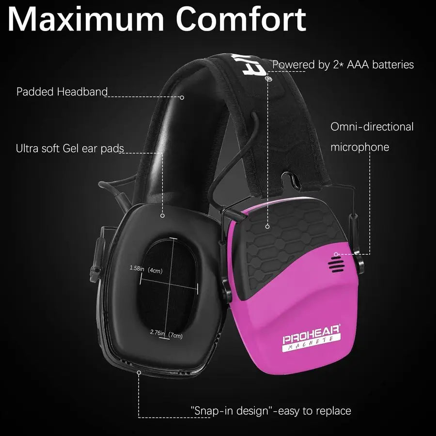 030 Bluetooth 5.4 Electronic Shooting Ear Protection Earmuffs, Noise Reduction Sound Amplification Hearing Protector for Gun Ran