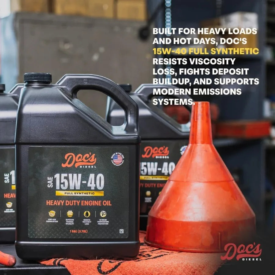 15W-40 Full Synthetic Oil + Filter Maintenance Kit for Heavy-Duty Diesel Engines Compatible with  6.7L Powerstroke F250 F350 F4