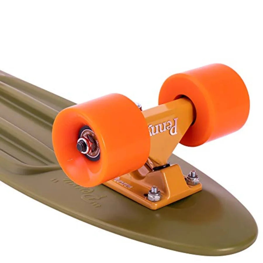 22 Inch Burnt Olive Penny Board The Original Plastic Skateboard