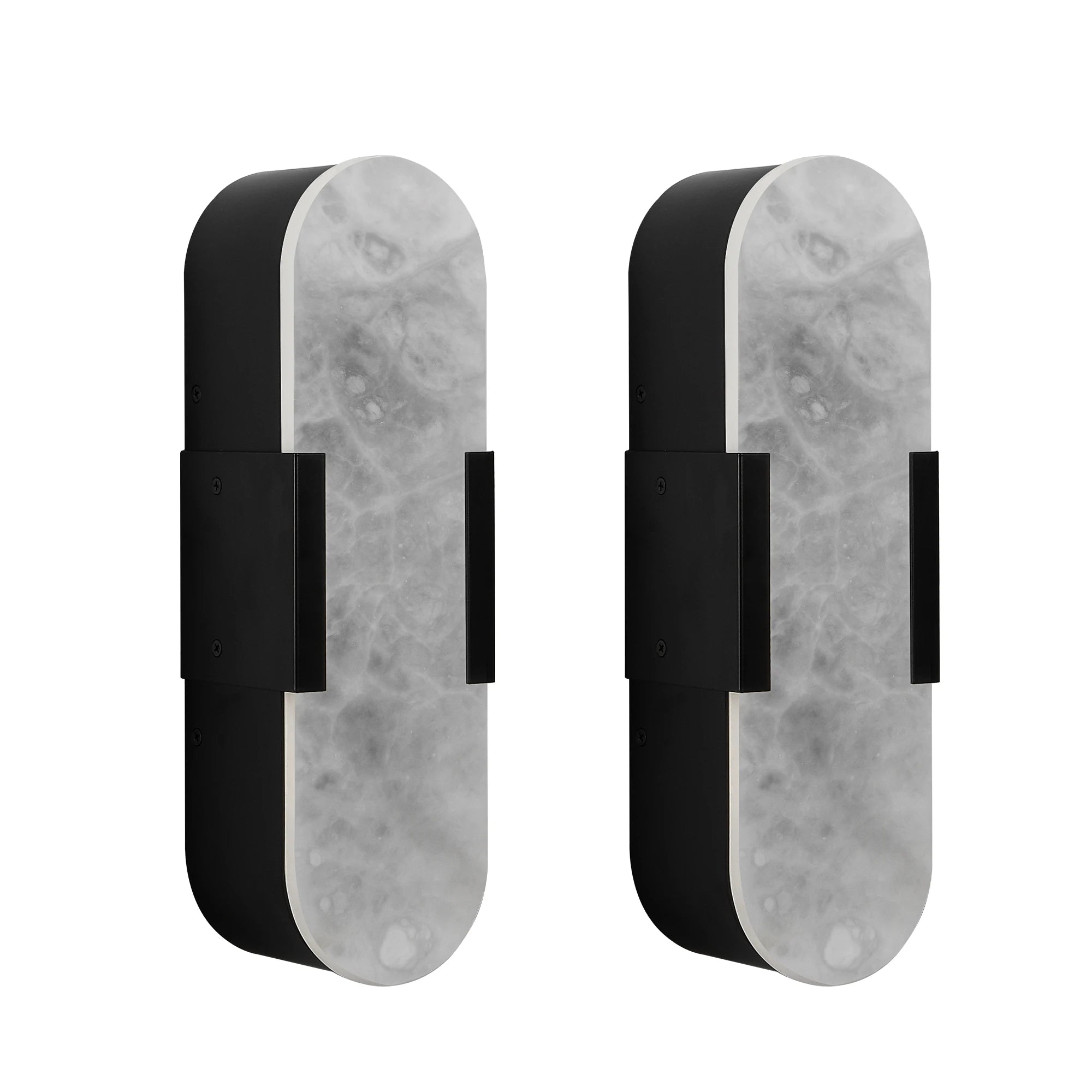 2-Pack Marble Wall Light 3 Color Temperatures Adjustable LED Soft Light Luxury Decor Lamp for Living Room Bathroom