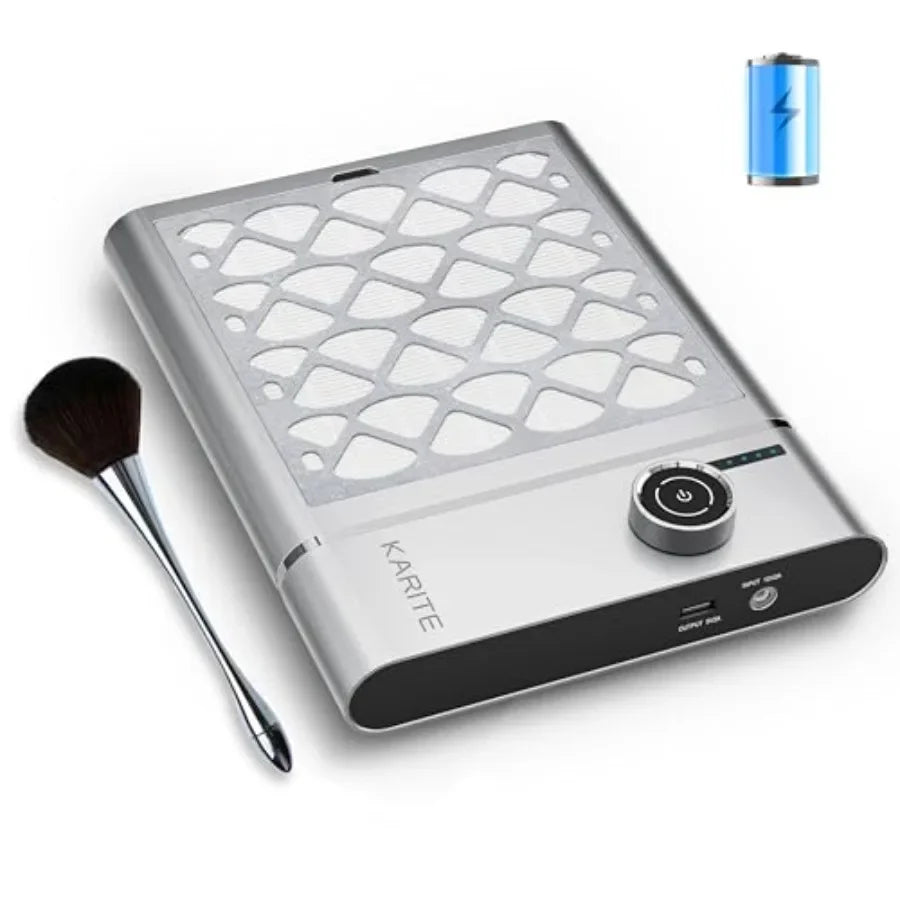 Professional Nail Dust Collector Upgrade 48W Nail Vacuum Dust Collector 5000RPM Power Suction 6000mAh Rechargeable Dust