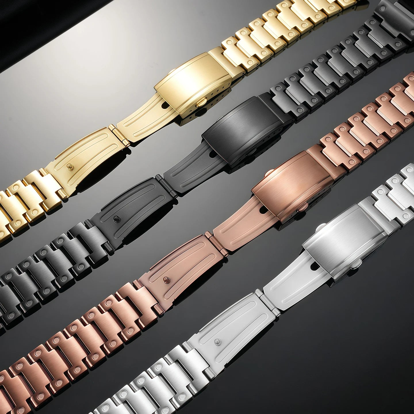 GM-2100 Coffee Colour Stainless Steel Strap For Casio G-SHOCK Metal Watch Chain GM-2100 Series Modified Men's watch accessories