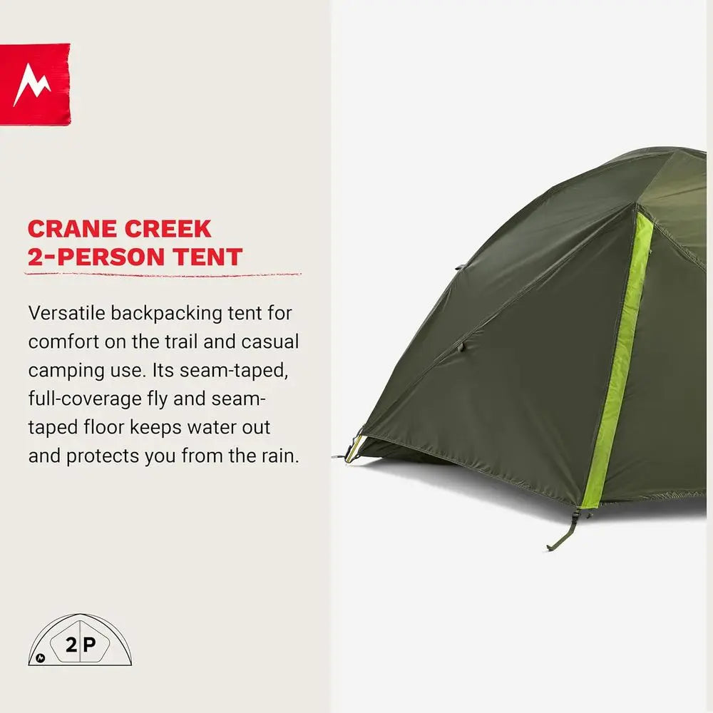 Crane Creek 2-Person or 3-Person Camping Tents with Footprints
