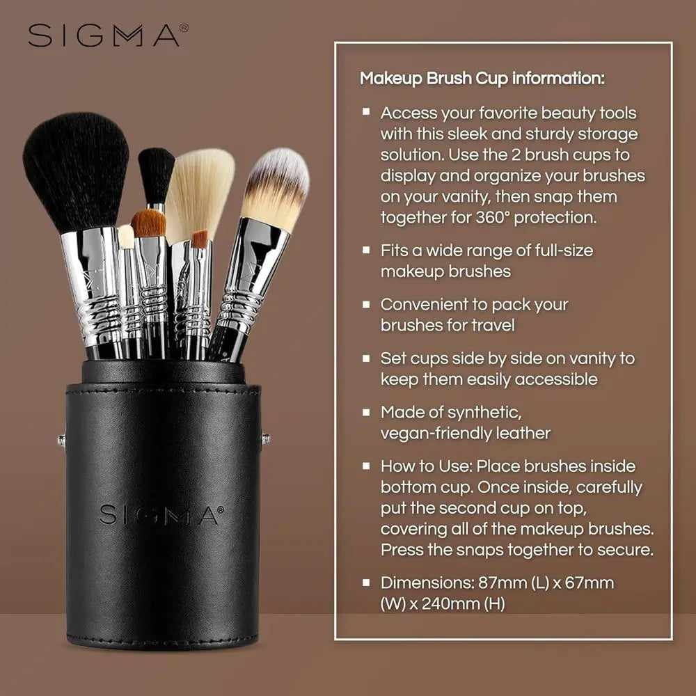 7-Piece Travel Makeup Brushes Set for Foundation, Blending, Contour, Eye & Brow Makeup with Compact Carrying Case