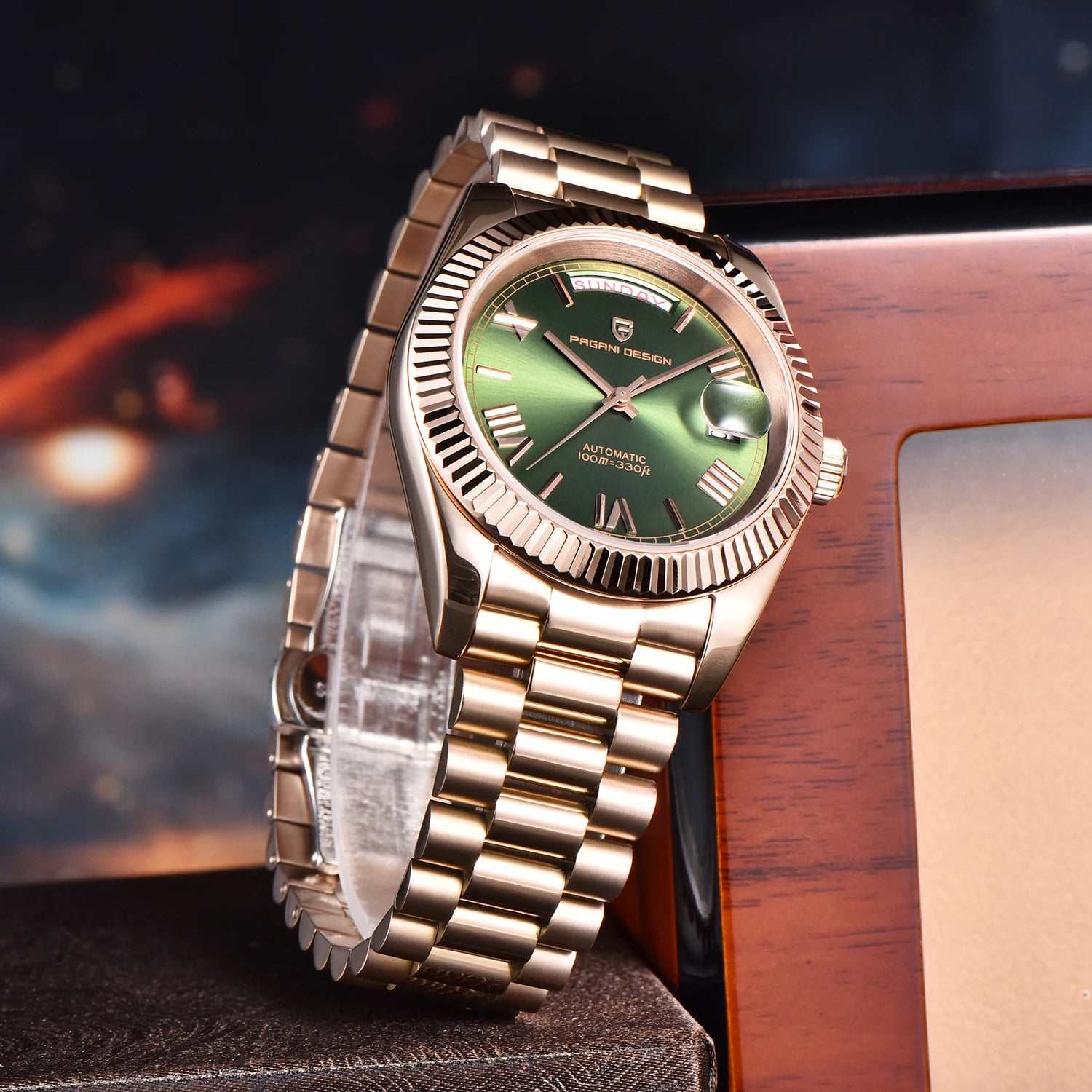 PAGANI DESIGN DD40 Men's Watches 2026 Top Luxury Rose Gold Watch For Men Automatic Mechanical Wristwatches Waterproof Gift Clock