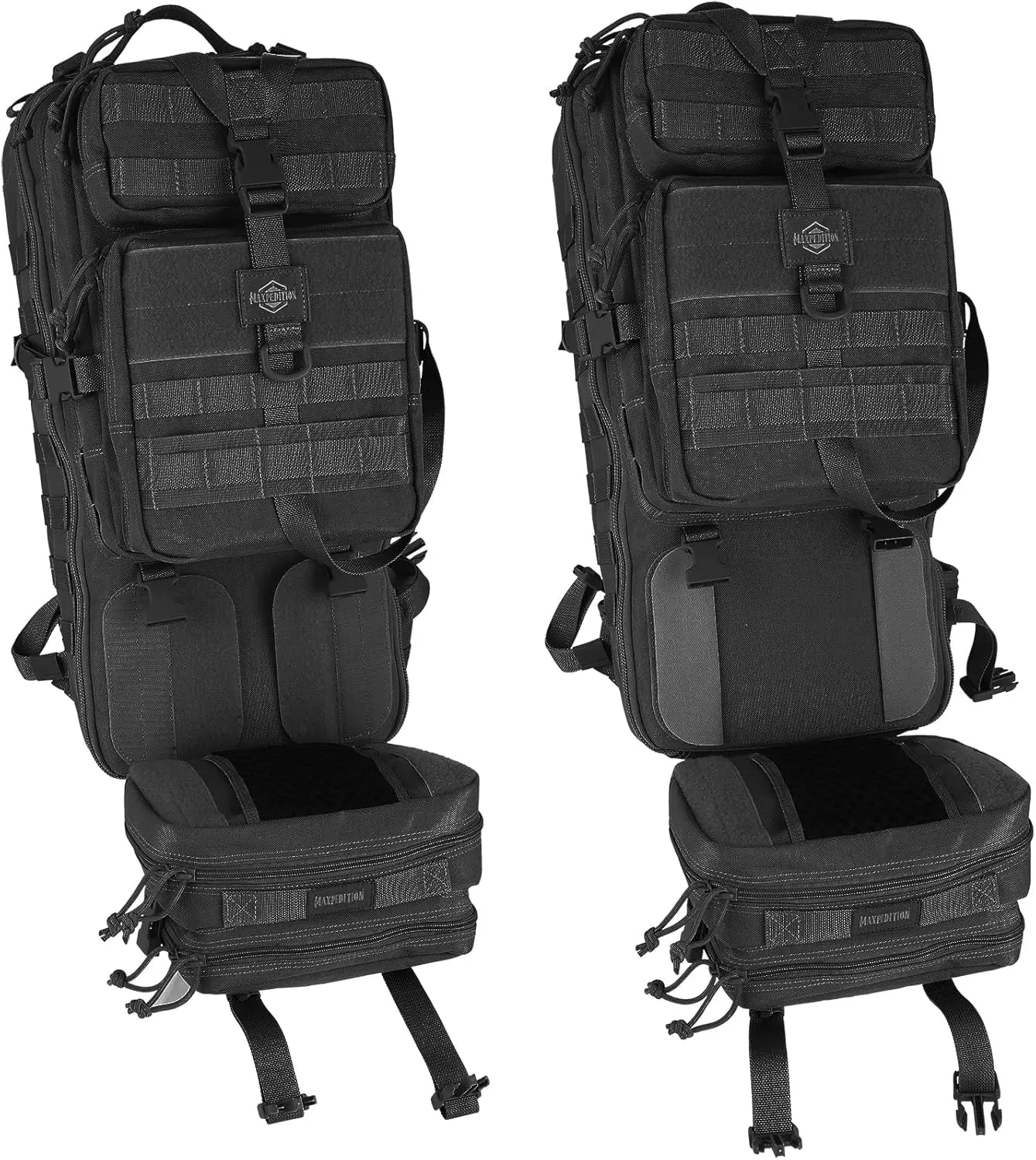 Detachable Waist Pack, MOLLE Internal Frame Rucksack, MilitaryMAXPEDITION Gyrfalcon Backpack (Black) 36L Tactical Backpack with