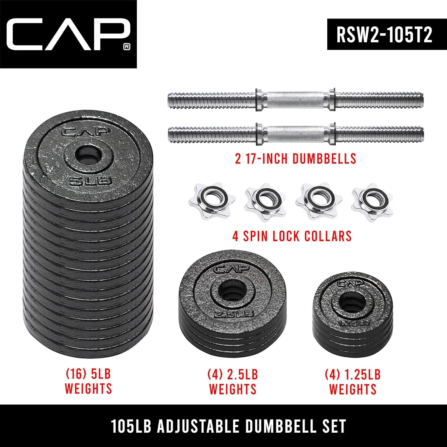 Adjustable Dumbbell Weight Set Multiple Options