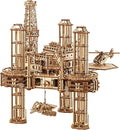 Offshore Rig Platform Wooden 3D Puzzles for Adults and Kids to Build - Interactive Movable Platform - Wooden Models Engineering