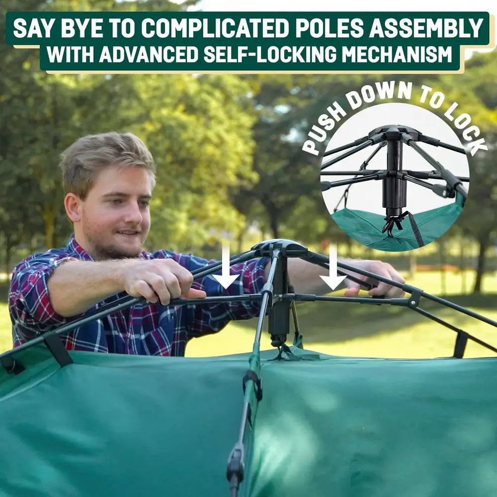 Rapid Deployment 1-Person Waterproof Camping Tent with Double Layer Protection