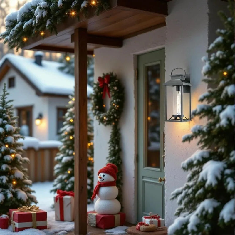2 Pack Outdoor Porch Light Textured Black Anti Rust Waterproof Christmas Gift Front Porch Garage Coach Exterior Wall
