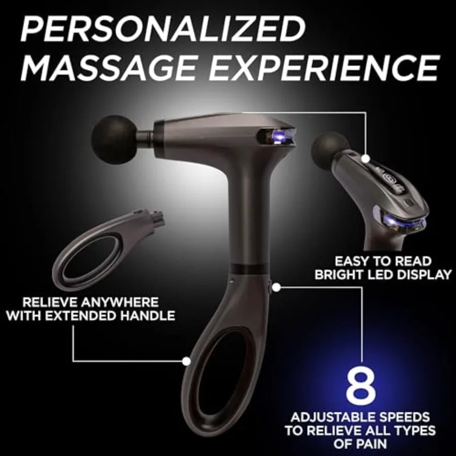 Massage Gun Deep Tissue Percussion Massager for Back and Neck Pain Relief Portable Handheld Muscle Massage Guns Travel-Friendly