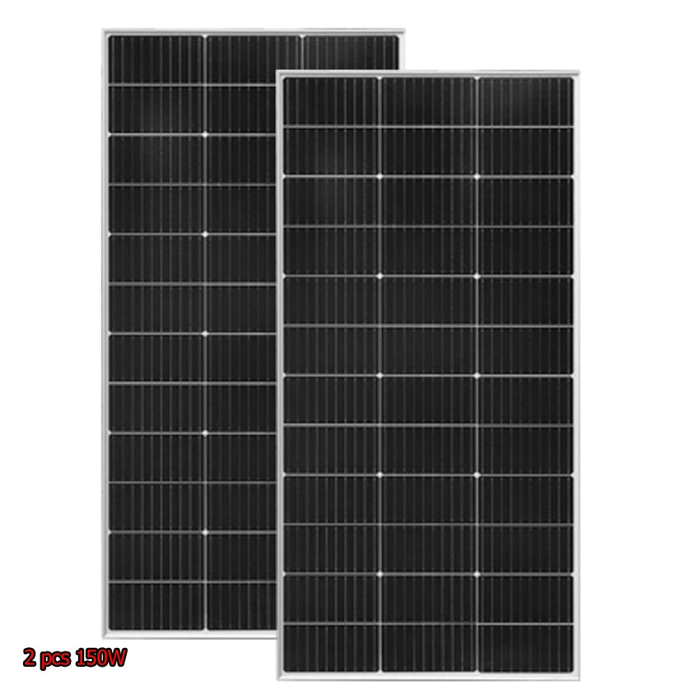 XINPUGUANG Rigid Solar Panel 19.8V 150 Watt Glass Monocrystalline Waterproof Solar Panels Charging 12V 150W Camping/Home/RV