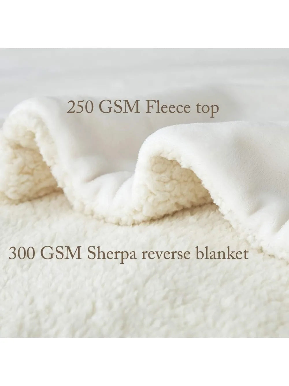 Queen Sherpa Fleece Blanket – Super Soft, Reversible Plush Throw for Bed or Couch