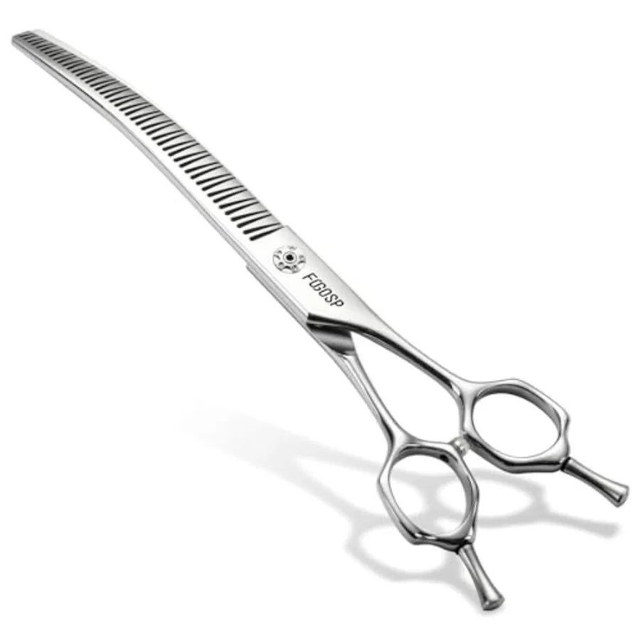 Professional 3D Curved Chunkers Dog Grooming Scissors 7.5in Magic Thinning Shears for Dogs Pet Cat Light Cutting Feel No Marks