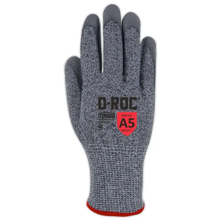 Griffin Gear ANSI A5 Polyurethane Palm Coated Work Gloves, 12 Pairs, Size 9 Large GPD591