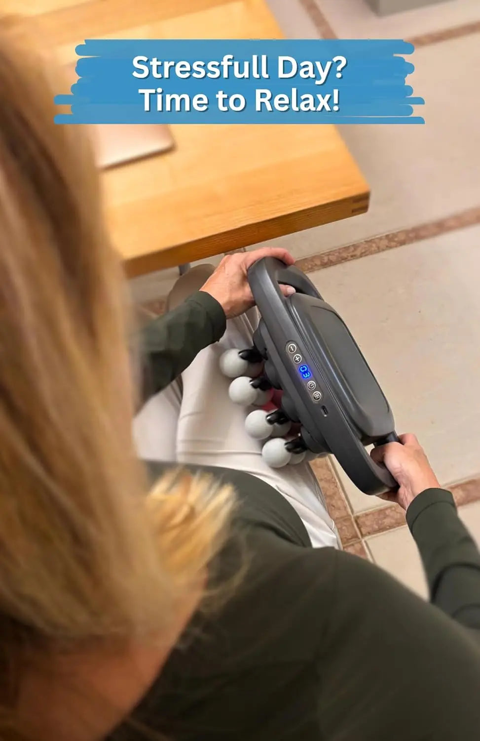 Deep Tissue Massage Gun with 16 Heads, Quiet & Portable for Neck, Shoulder, Back Pain Relief - Ideal Gift