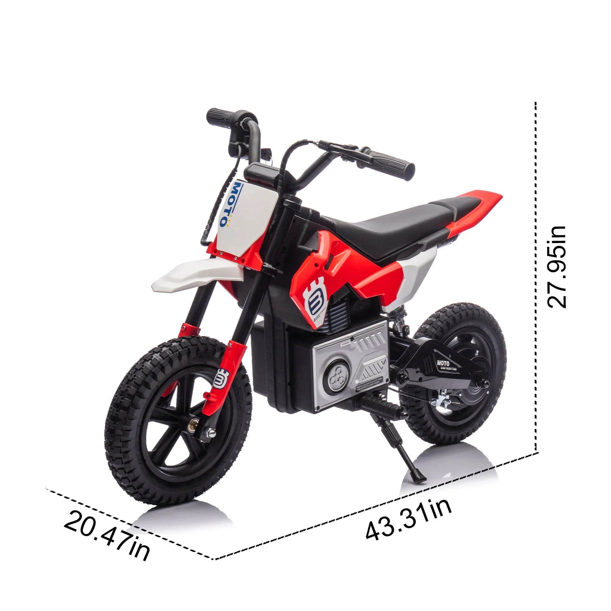 24V 200W Electric Motorcycle, 3.11-9.32MPH Max Speed, Rear Shock Absorber, LED Light, Bluetooth & Music