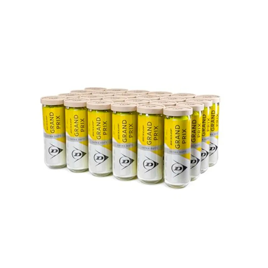 Dunlop Sports Grand Prix Tennis Balls - Case of 24 cans 72 Balls - Regular Duty and Extra Duty