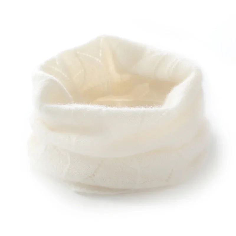 Neck wrap women's winter advanced sense pullover baby children's warm collar knitted one hat 100% pure cashmere neck cover