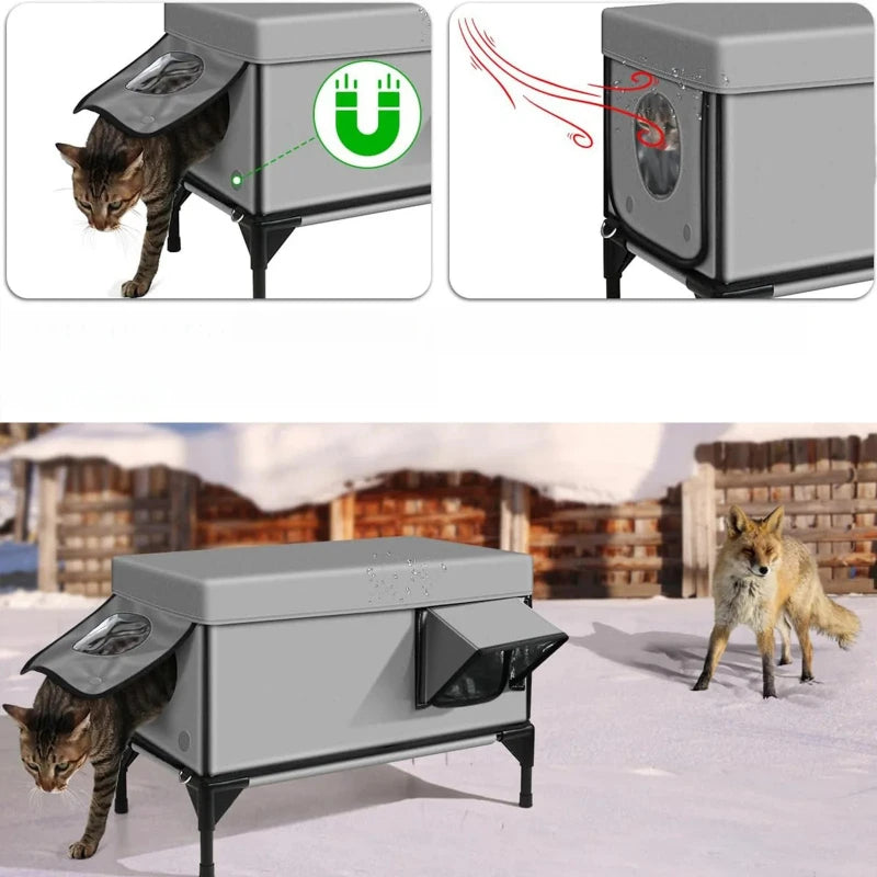 Outdoor Heating Insulation Cat Litter Waterproof Foldable Cat Delivery Room Pet House Reliable Bearing Capacity Pet Products