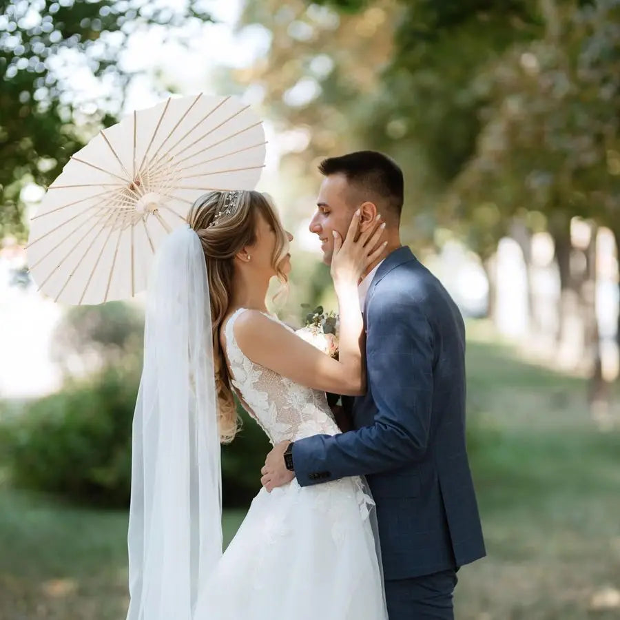 Paper Umbrellas, 23.6 Inch Paper Parasol Umbrellas Chinese Japanese Style DIY Umbrellas Decorative Vintage Decor for Wedding Pro