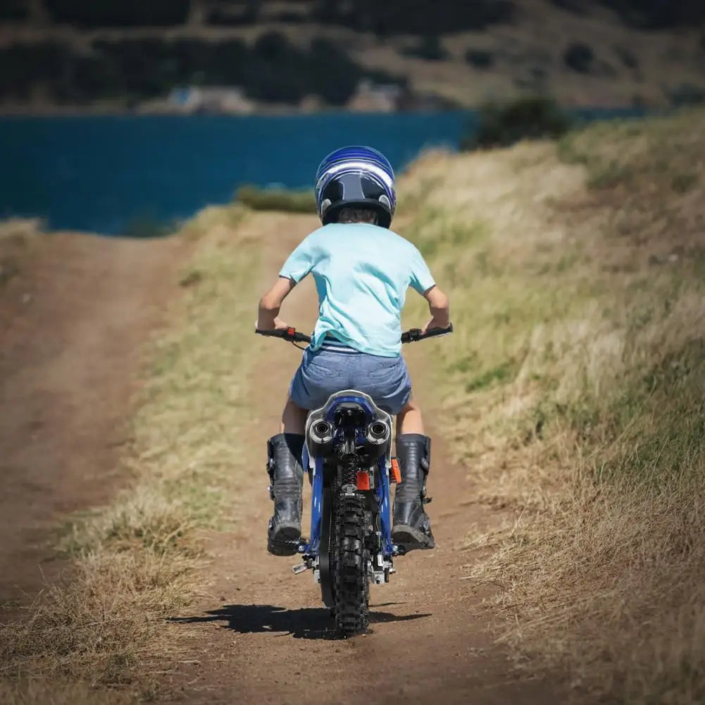 49cc 2-Stroke Kids Dirt Bike Beach Off Road Mini Motorcycle Gas Power Motocross Children Pocket Motorbike with Front Rear Disc
