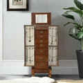 Wooden Jewelry Cabinet Armoire Box Storage Chest Stand Hidden Mirror Christmas