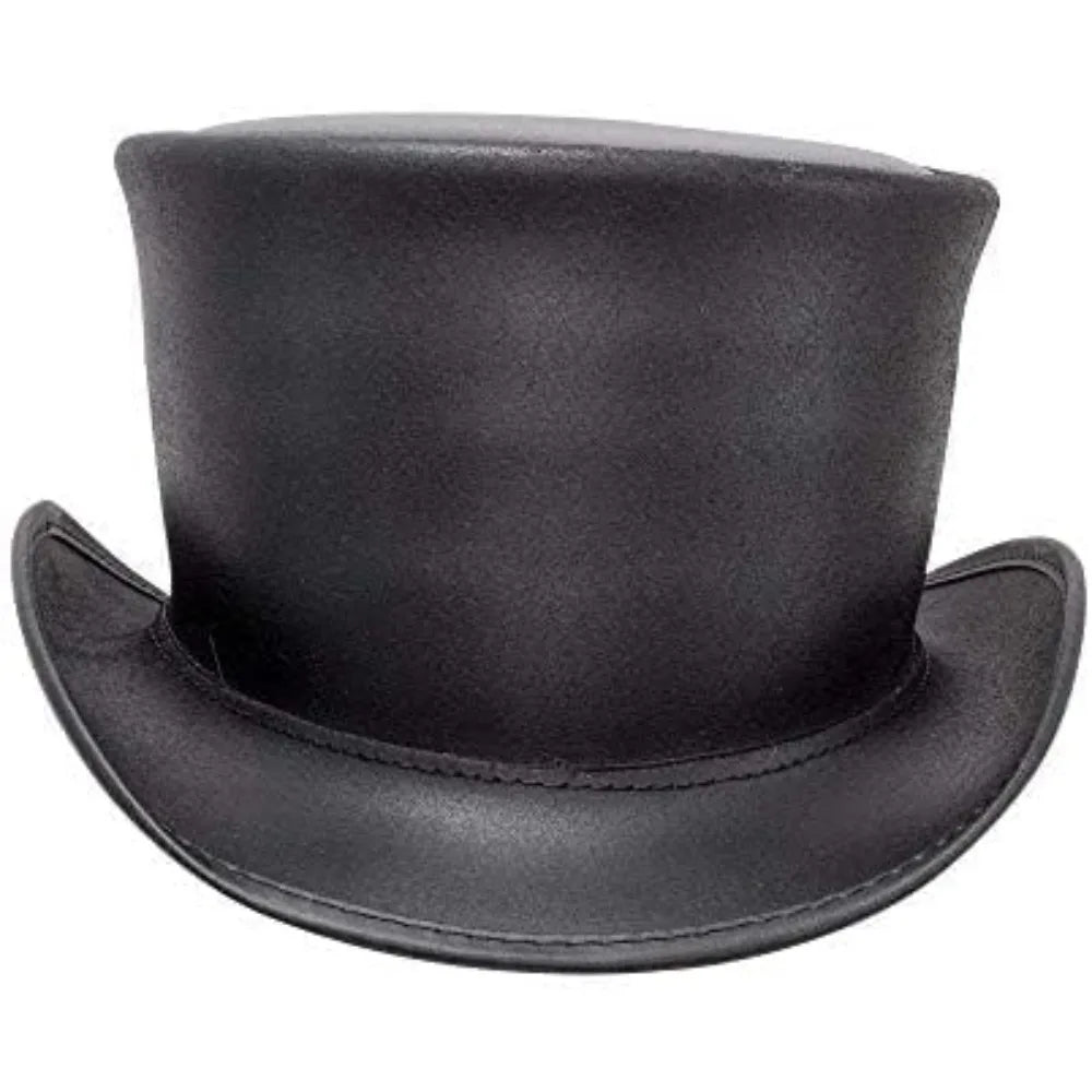 American Hat Makers El Dorado Top Hat – Leather Hat for Men & Women
