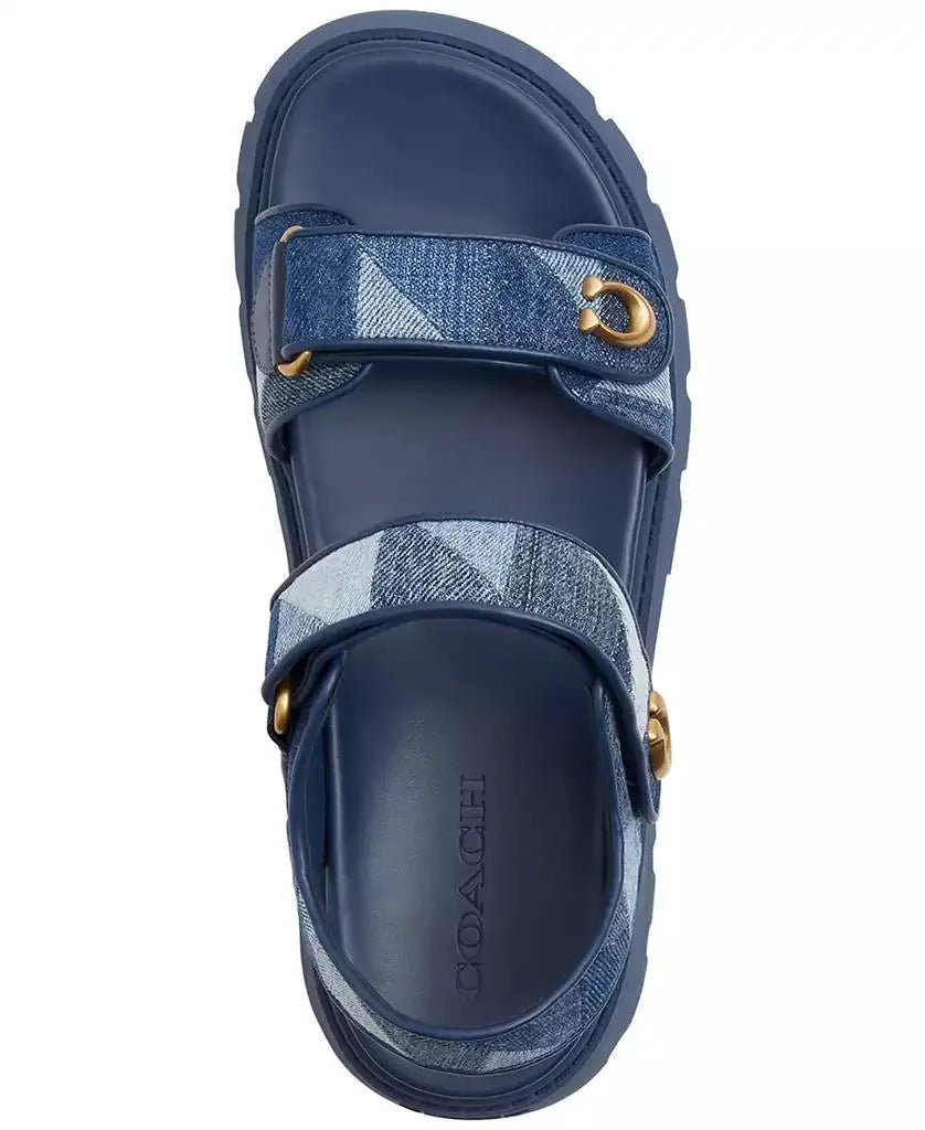 COACH | Brynn Patchwork Denim Platform Sandals