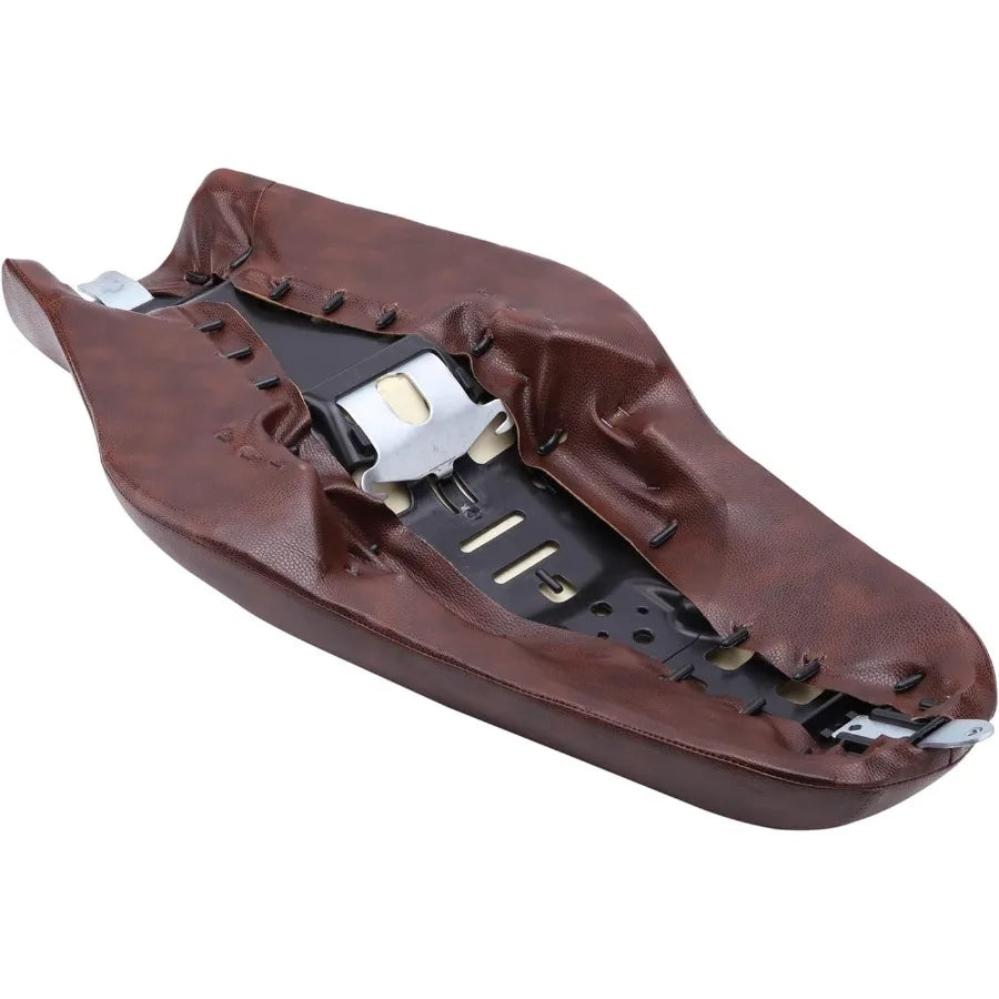 Motorcycle Driver Passenger Seat 2 Up Compatible with Sportster Iron 883 1200 Chopper Bobber Cafe Racer Custom BrownCrocodile