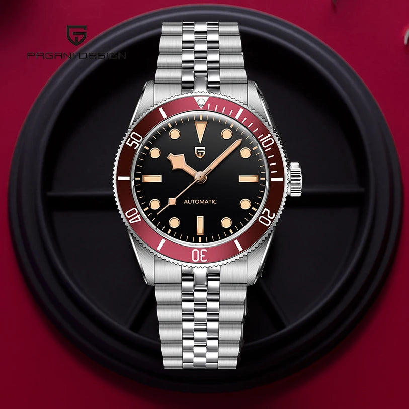 PAGANI DESIGN 2025 New Luxury Automatic Watch Men Five-row chain stainless steel Mechancial Wrist watch Men Japan NH35A Movt