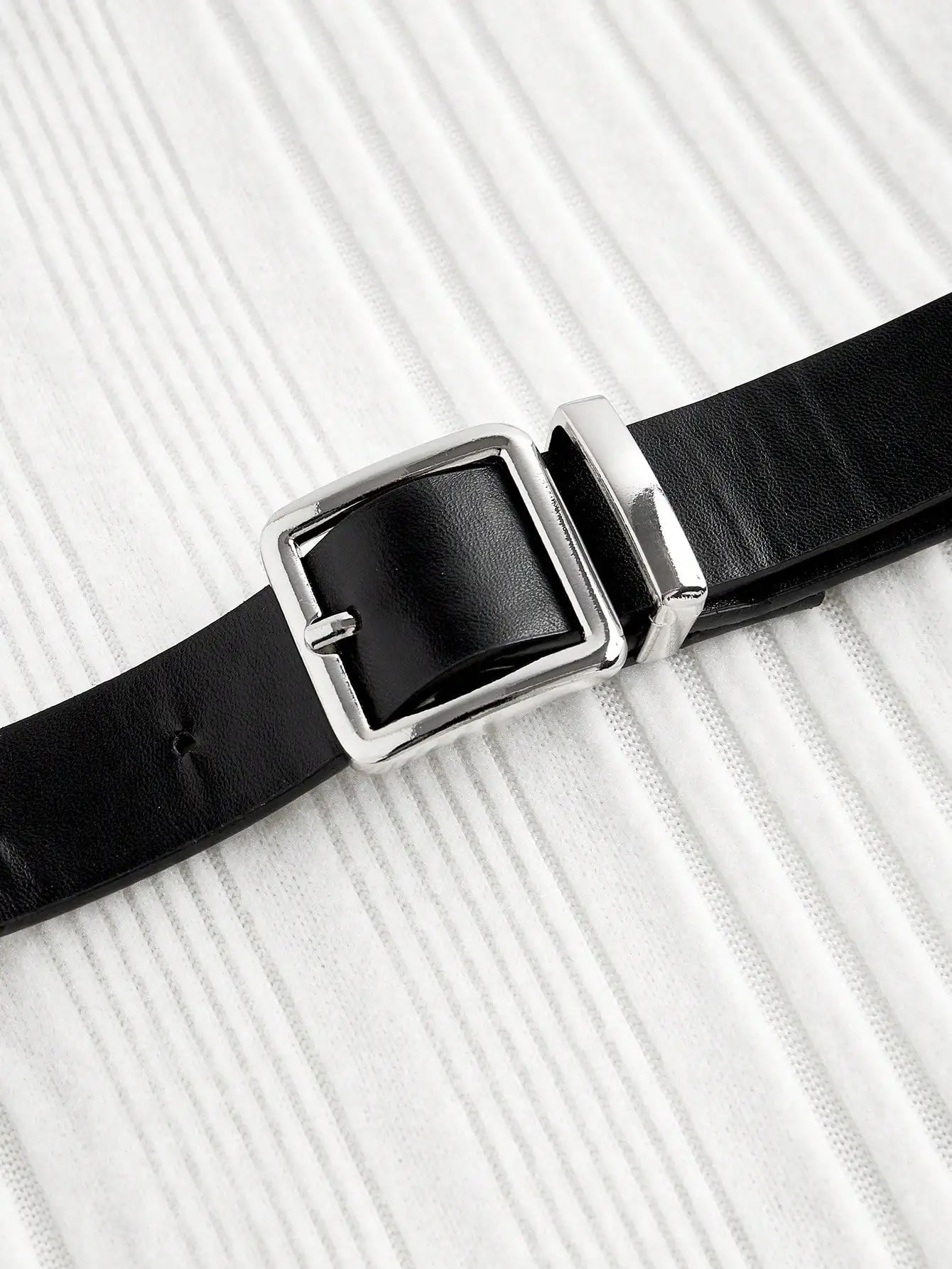 White Off-Shoulder Long Sleeve Knit Dress with Belted Waist and Flared Skirt