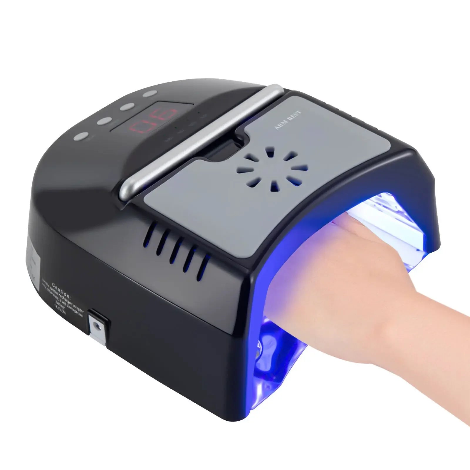Upgraded 72W Cordless UV LED Nail Lamp with Rechargeable Battery &  Fan - Professional Gel Nail Dryer for Salon & Home