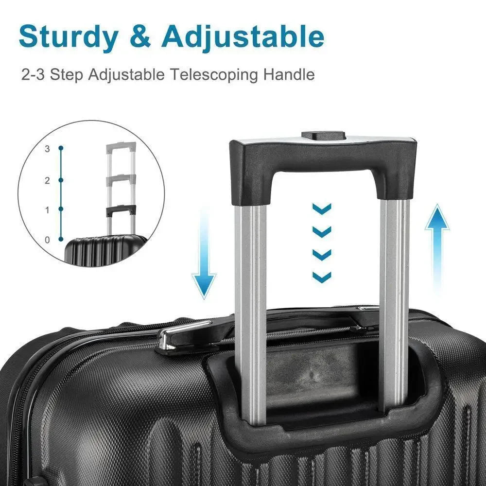 4 Piece Suitcase Luggage Set Hardside Suit case with Spinner Wheels TSA Lock