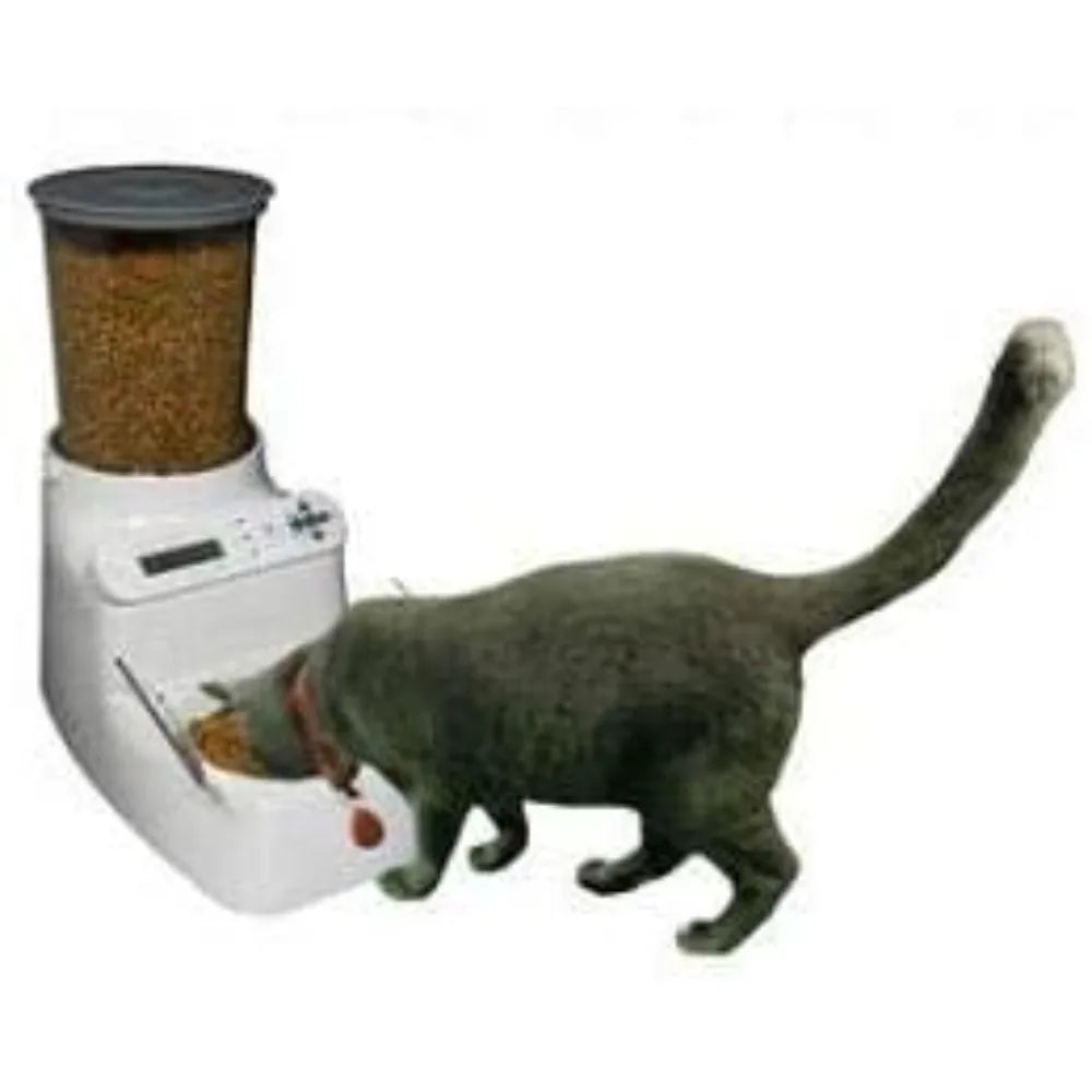 AutoDiet Feeder Automatic Pet Food Dispenser with 2 Food Bowls for 2 Cats Or 1 Cat with Feeder Timer for Cats Dog Feeder