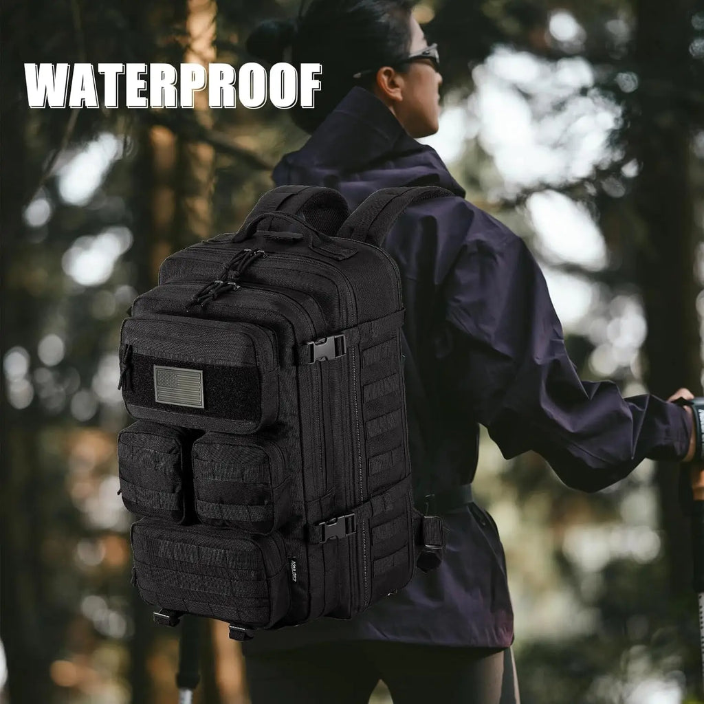 Tactical Backpack for Men, 40/50L Expandable Military Hiking & Camping Rucksack, Waterproof MOLLE Assault Pack